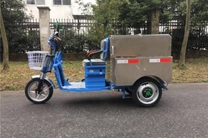 不銹鋼電動三輪保潔車左側圖片