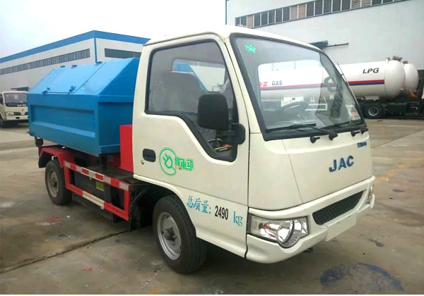 江淮3方純電動車廂可卸式垃圾車